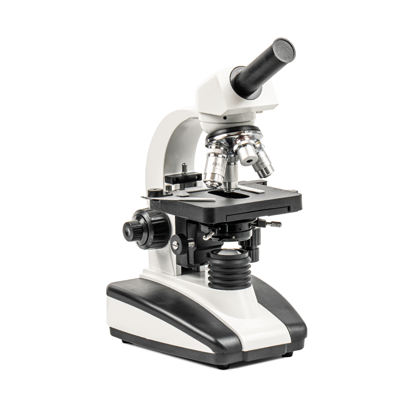 XSP-136D Microscopio biológico monocular de etapa mecánica de doble capa